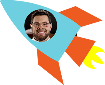 Brandon B in a rocket